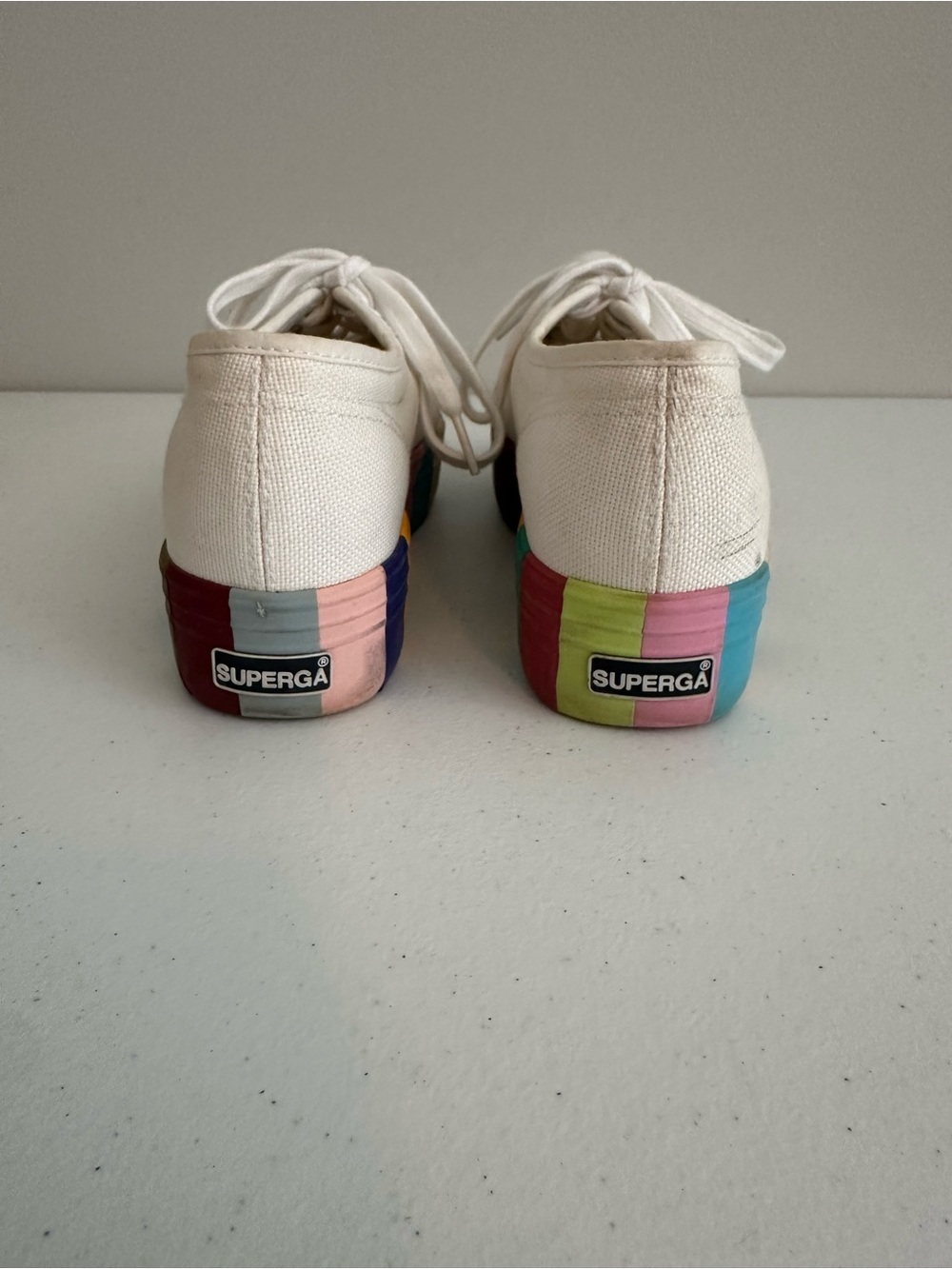 Women’s size 37 Superga 2790 Rainbow Platform Sneakers - Picture 7 of 13
